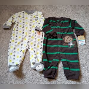⭐NWT- Carter's - Set of 2- Button up- sleep and play outfit- 6 months